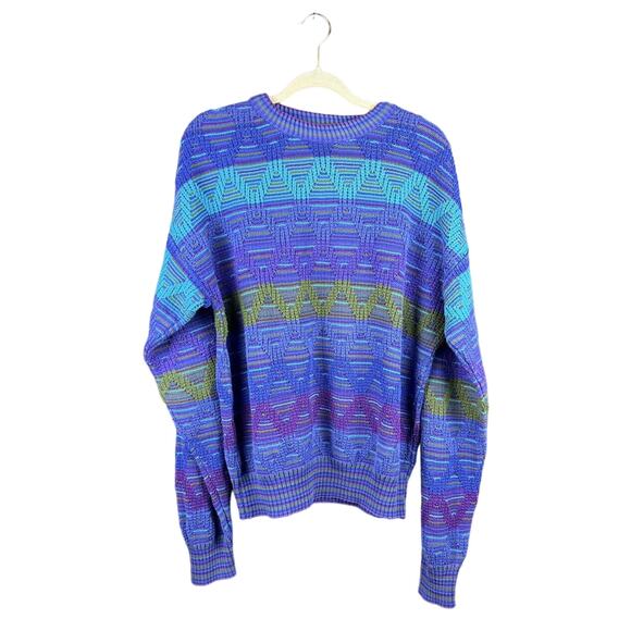 VTG Y2K Cosby Colours Alexander Julian Sweater Mens Large Cotton Made In USA - Picture 1 of 6